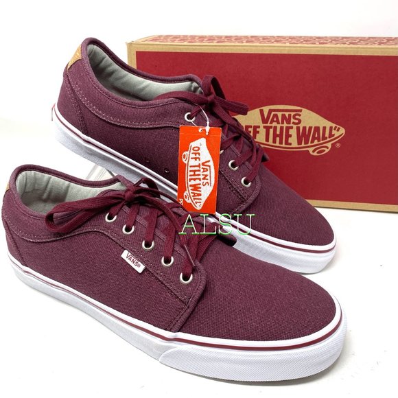 VANS Chukka Low Top Canvas Red Wine Casual Women’s Size 9 Sneakers VN000ZUMGPK - Picture 9 of 11